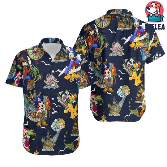 Disneyland Pirates Of Caribbean Hawaiian Shirt