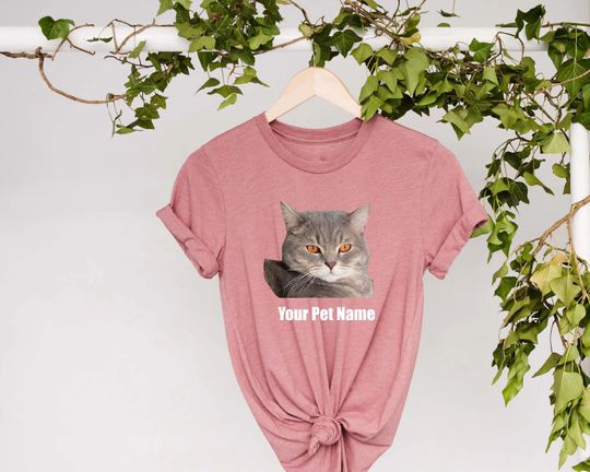 Custom Cat Shirt, Custom Pet Shirt, Custom Cat Photo Shirt
