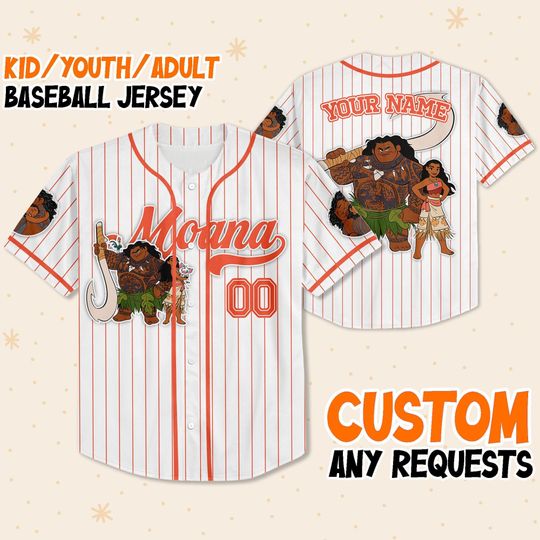 Custom Disney Moana Baseball Jersey
