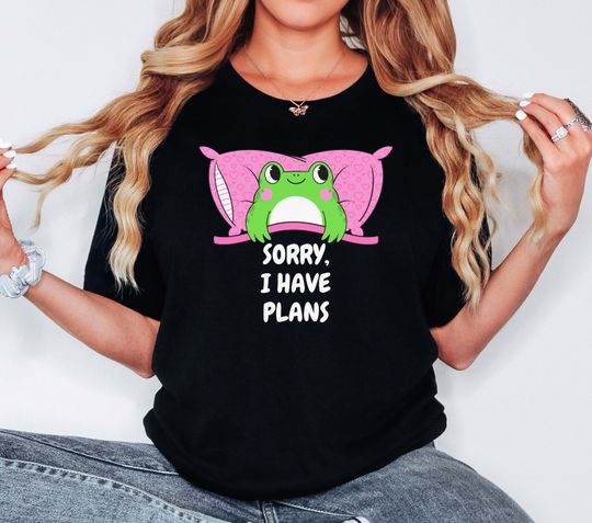Sorry, I Have Plans T-Shirt, Frog Shirt, Nap Meme Tee