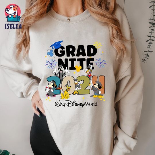 Mickey Mouse & Friends Grad Nite 2024 Sweatshirt, Disneyland Senior Trip 2024 Sweatshirt