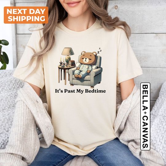 It's Past My Bedtime Shirt, Funny Sleppy Bear Shirt, Funny Bear Meme Shirt