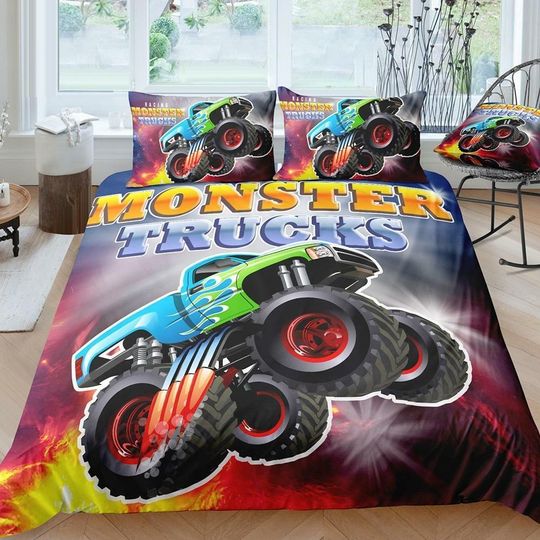 Flying Monster Truck Bedding Set