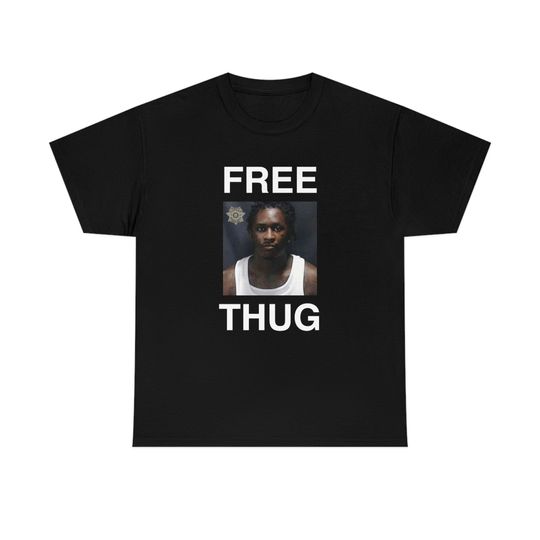 FREE THUG Young Thug Rapper Mugshot Tee