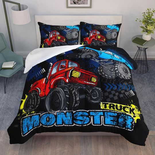 Truck Comforter Set for Kids Teens Boys Bedding Set