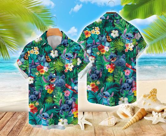 Disney Stitch Hawaiian Shirt, Summer Vacation Shirt