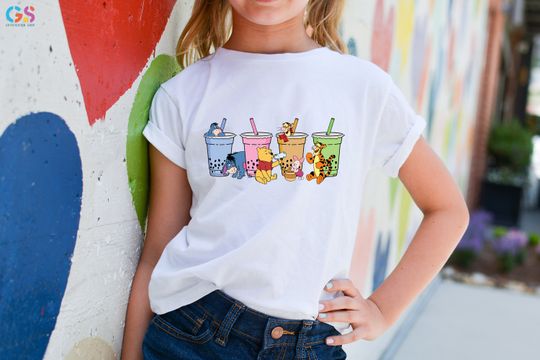 Boba Shirt, Cute Boba Cups, Cute Bear Shirt