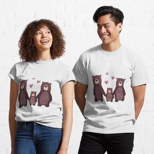 Cute Family of Bears Classic T-Shirt