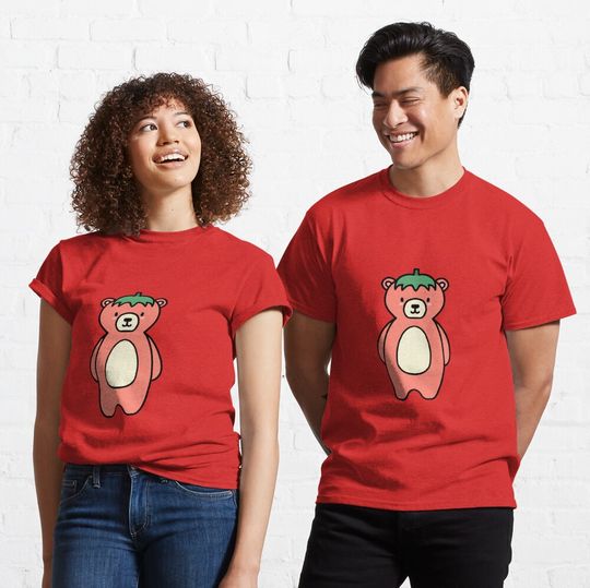 Happy Little Strawberry Fruit Bear Classic T-Shirt