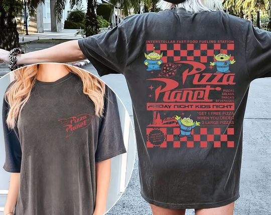Disney Pizza Planet Toy Story Double Sided Shirt