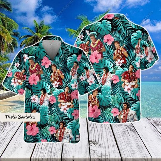 Elvis Presley Hawaiian Shirt, Elvis Presley Beach Shirt