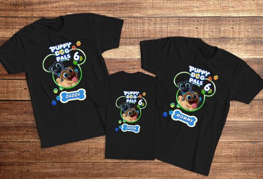 Puppy Dog Pals Birthday Shirt, Birthday Family Shirts, Birthday Puppy Dog Pals Years, Birthday Disney Number Shirts, Toddler Shirt