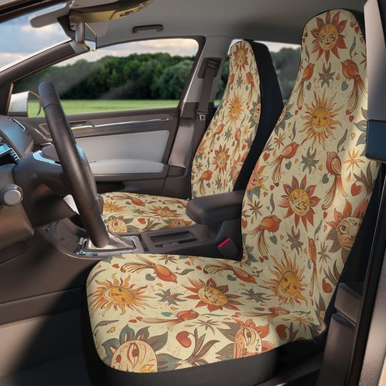 Sun Car Seat Covers, Sun Car Covers, Sun Seat Covers, Cute Interior Covers, Gift Giving Idea, New Driver Gift Idea
