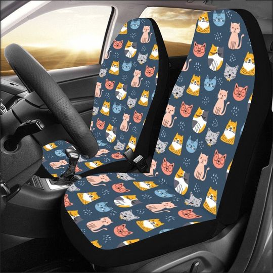 Cute Cats Car Seat Covers for Vehicle, Animal Pet Cat