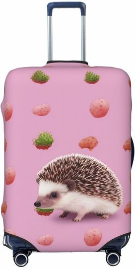 Pink Hedgehog Travel Luggage Cover