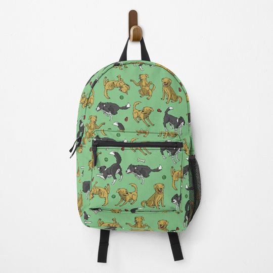 Cute Playing Dogs Pattern Backpack