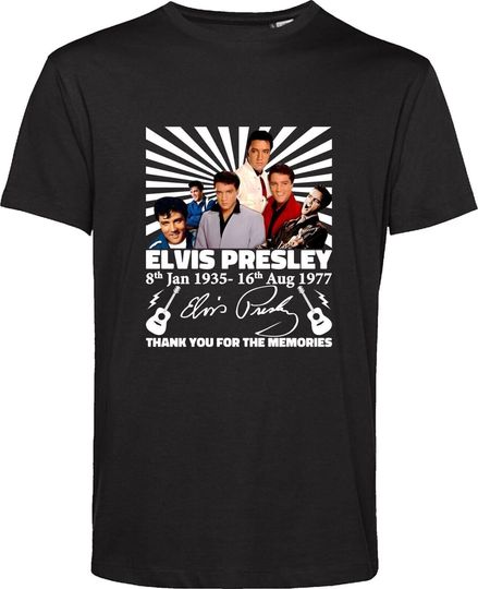 Elvis Presley T Shirt, Anniversary Singer King of Rock and Roll Vintage Tee Shirt
