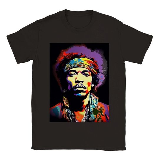 Vibrant Pop Art Jimi Hendrix T-shirt