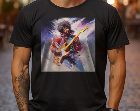 Jimi Snow Jamming Tshirt, Retro Jimi Tshirt, Jimi Hendrix Concert Tshirt
