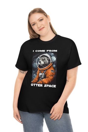 Otter Spacesuit T-shirt, Animal Cute Shirt