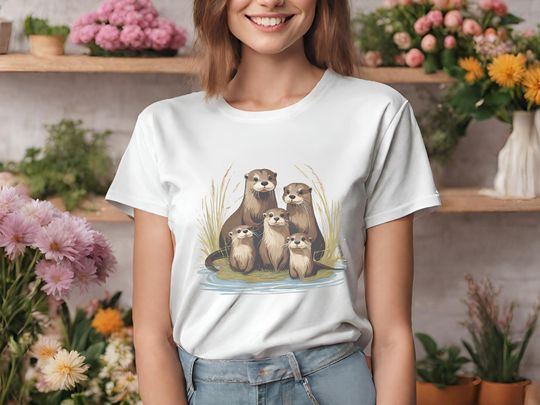 Cute Otter Family T-Shirt
