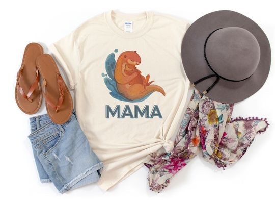 Mama Otter Shirt, Mother and Baby Tee, Gift for Mother's Day