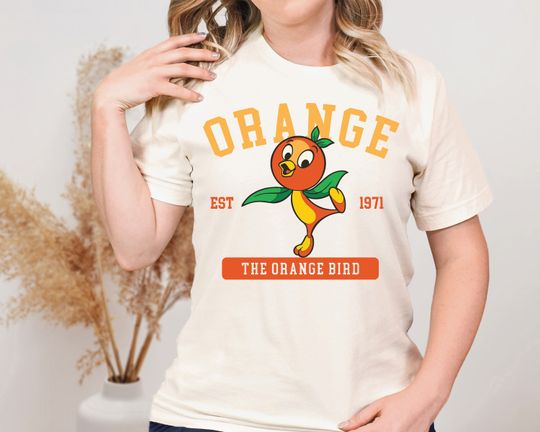 Disney Orange Bird Shirt, Disneyland Flower