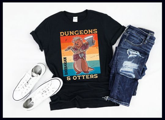 Barbarian | Dungeons and Otters | Nerdy Otter Shirt