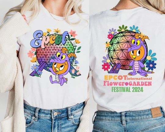 Disney Orange Bird Purple Dragon Shirt, Epcot Flower Garden
