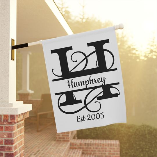 Personalized monogram house flags