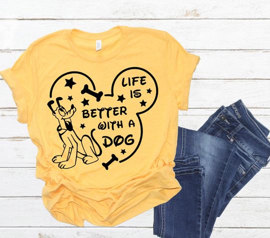Disney Dogs, Cute Disney Shirt, Disney Pluto Dog Shirt, Disney Dog lovers, Disneyland dogs, Pluto shirt