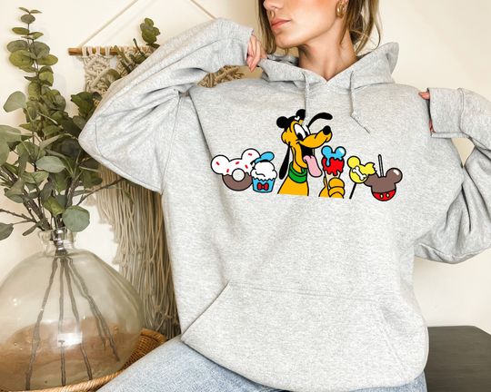 Pluto Snacks Hoodie, Disney Hoodie, Disney Vacation Hoodie, Disneyworld Shirts, Disney Family Shirts, Pluto Mickey Ears Shirts