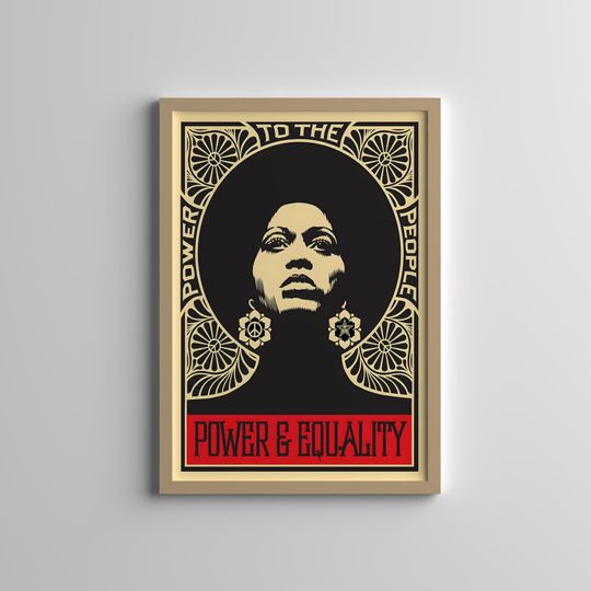 Shepard Fairey Poster - Power and Equality - Angela Davis Poster