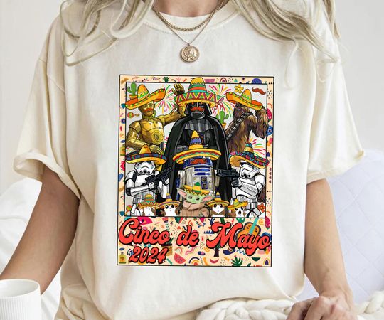 Star Wars Selfie Cinco de Mayo Let's Fiesta Shirt, Mexican Fiesta Shirt