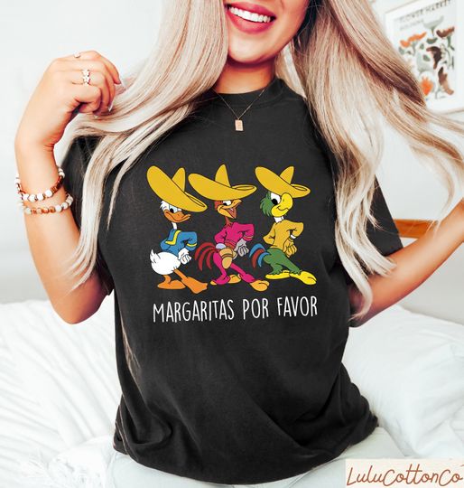 Disney Margaritas Shirt, The Three Caballeros Tshirt, Disney Epcot Tee, Margaritas Epcot