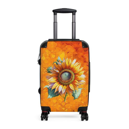Sunflowers Pattern Suitcase -  Sunflowers Travel Suitcase