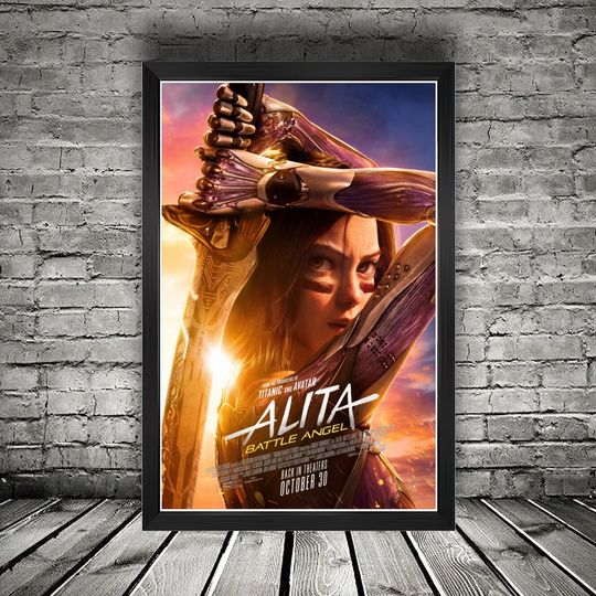 Alita: Battle Angel (2019) Movie Posters | An Angel Falls A Warrior Rises | Animated Movie Posters | Home Decor | House Warming | Gift Idea