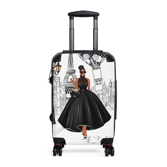 Suitcase for Black Women, Black Girl Suitcase, African American , Carry On Suitcase, Black Girl