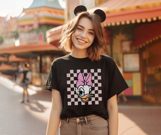Daisy Duck shirt - Daisy Checkered - Retro Disney - Disney Checkered