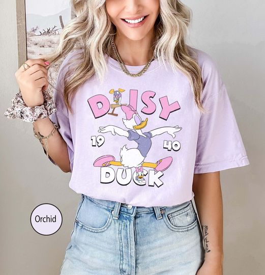 Retro Daisy Duck Comfort Color Shirt, Daisy Duck Trip Shirt, Daisy est 1940 Shirt, Disney Girl Trip Shirt, Disney Vacation Shirt