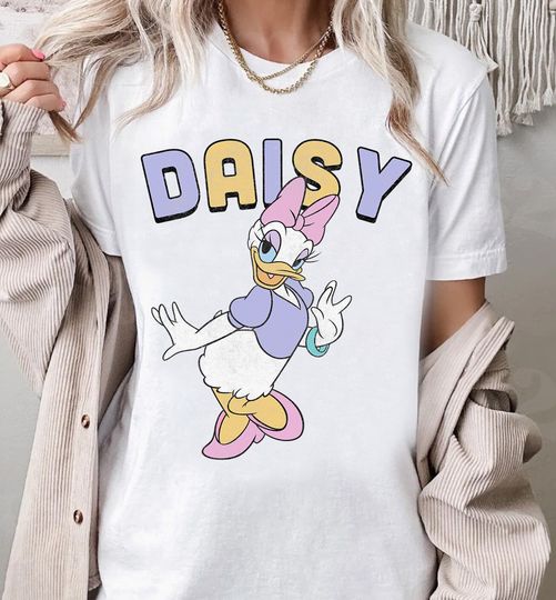 Disney Mickey And Friends Daisy Duck Simple Portrait T-Shirt, Disneyland Family Matching Shirt