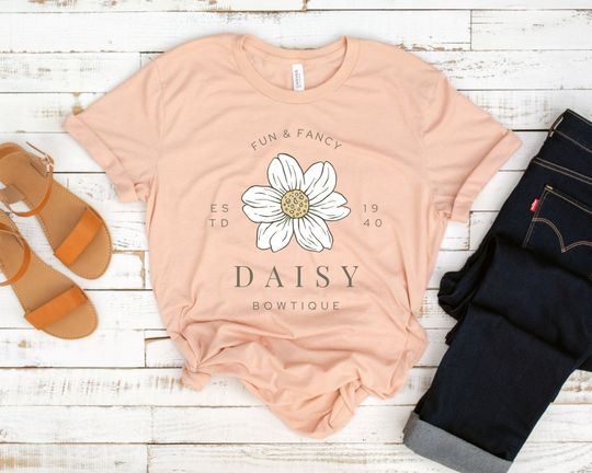 Daisy Bowtique Shirt | Daisy Shirt | Women's Daisy Shirt | Daisy Duck Shirt | Simple Daisy Shirt | Minimalist Daisy Duck Shirt