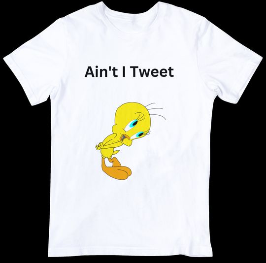 Short sleeve Tweety Bird t-shirt. Gender neutral. Personalization is available.