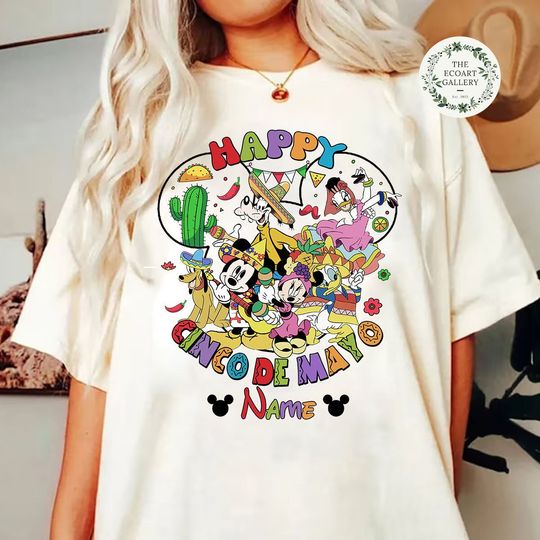 Personalized Disney Mickey & Friends Cinco de Mayo Tshirt