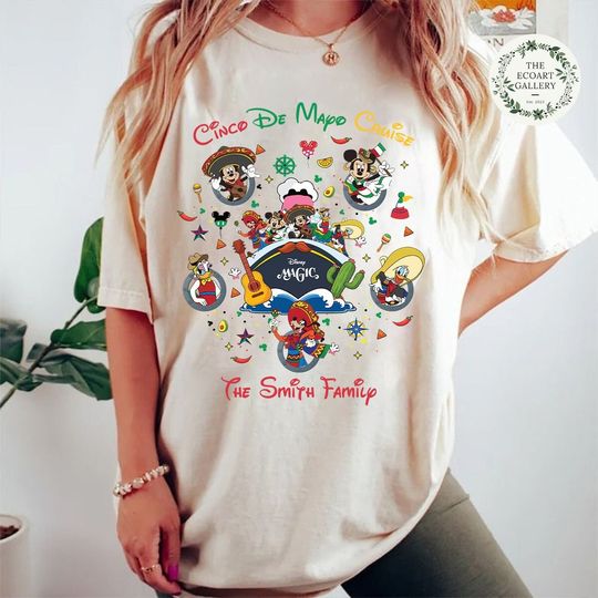 Personalized Cinco de Mayo Mickey & Friends Let's Fiesta Disney Cruise Line Shirt