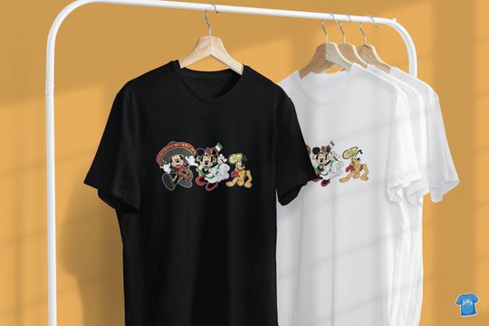 Cinco de Mayo Mickey Mouse Minnie Mouse Pluto Dog Disney T-shirt