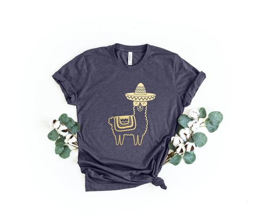 Llama with Sombrero Shirt, Llama Sombrero Shirt