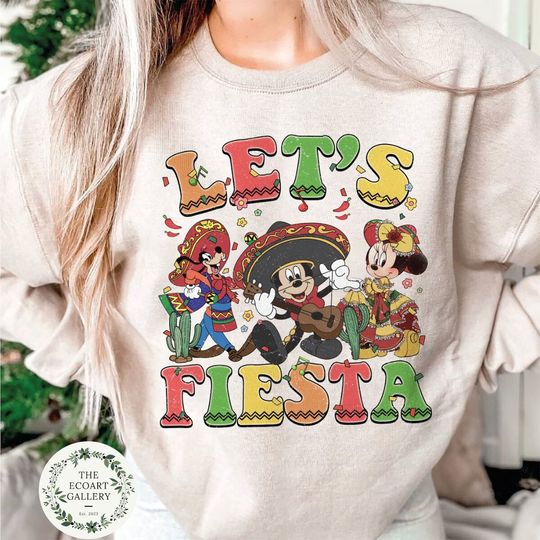Disney Mickey & Friends Let's Fiesta Cinco de Mayo Sweatshirt