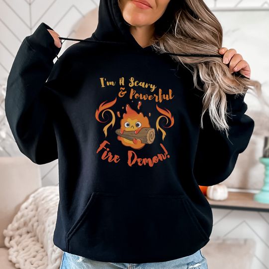 Calcifer Scary & Powerful Fire Demon Howl's Moving Castle Inspired Hoodie