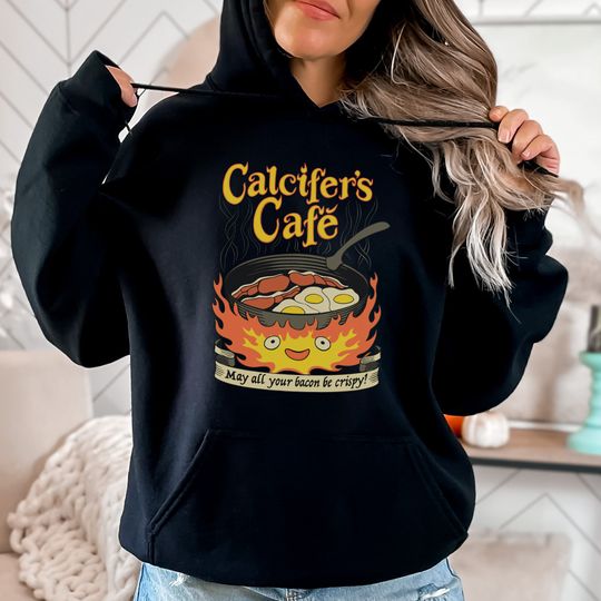 Howl's Moving Castle Inspired Calcifer's Cafe Unisex Hoodie